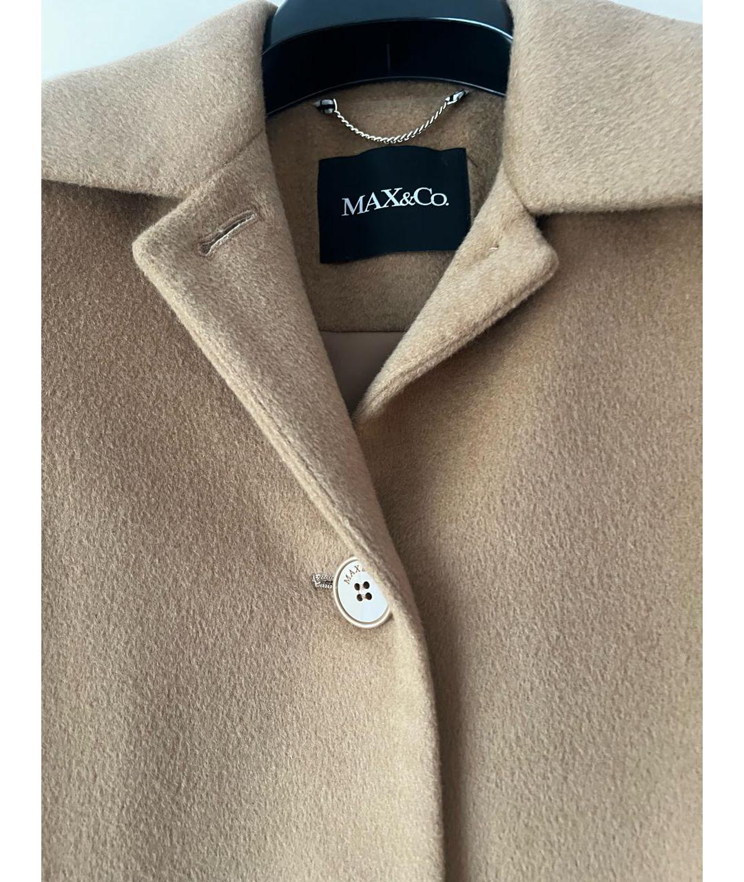 MAX MARA Бежевое шерстяное пальто, фото 4