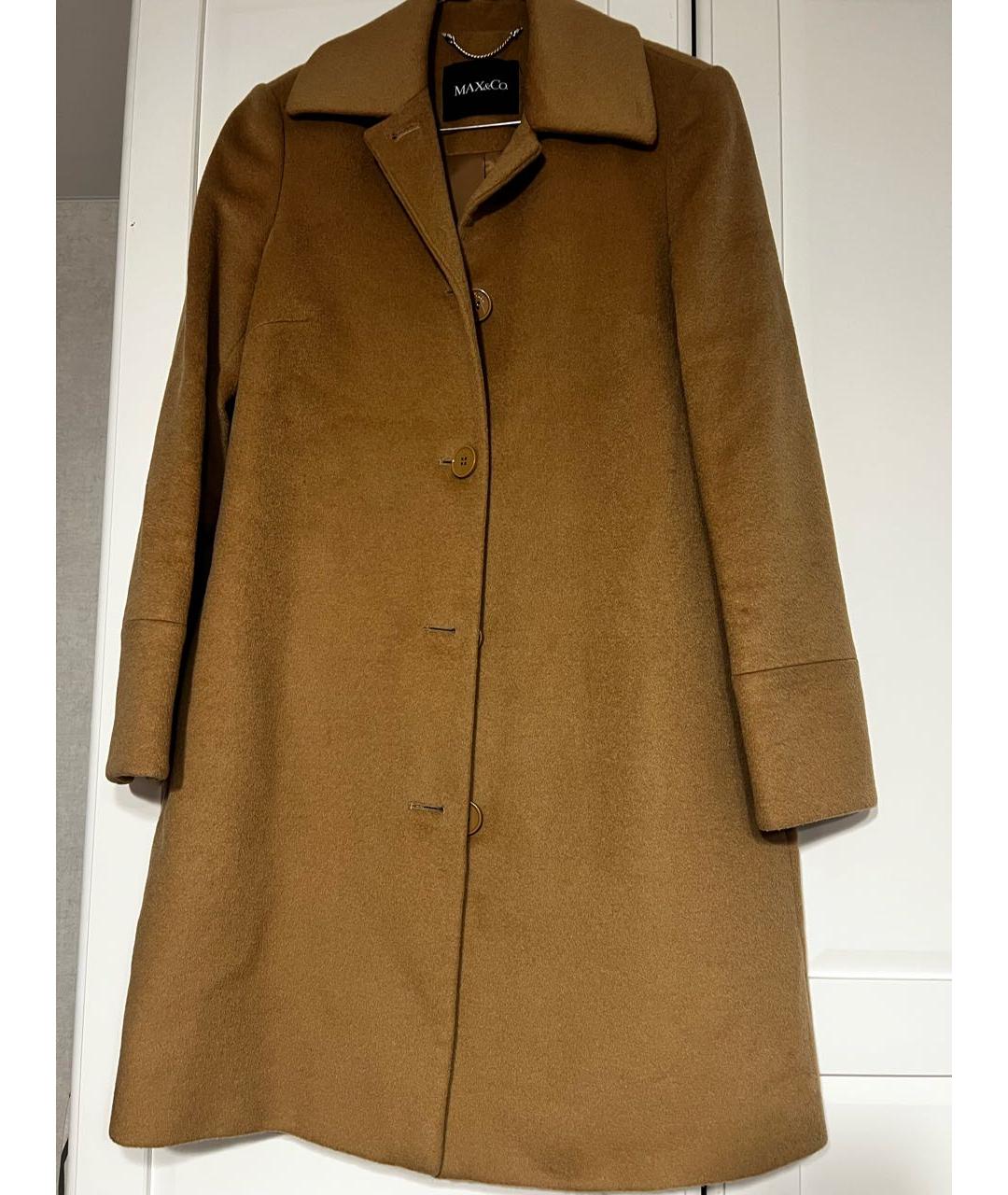 MAX MARA Бежевое шерстяное пальто, фото 5