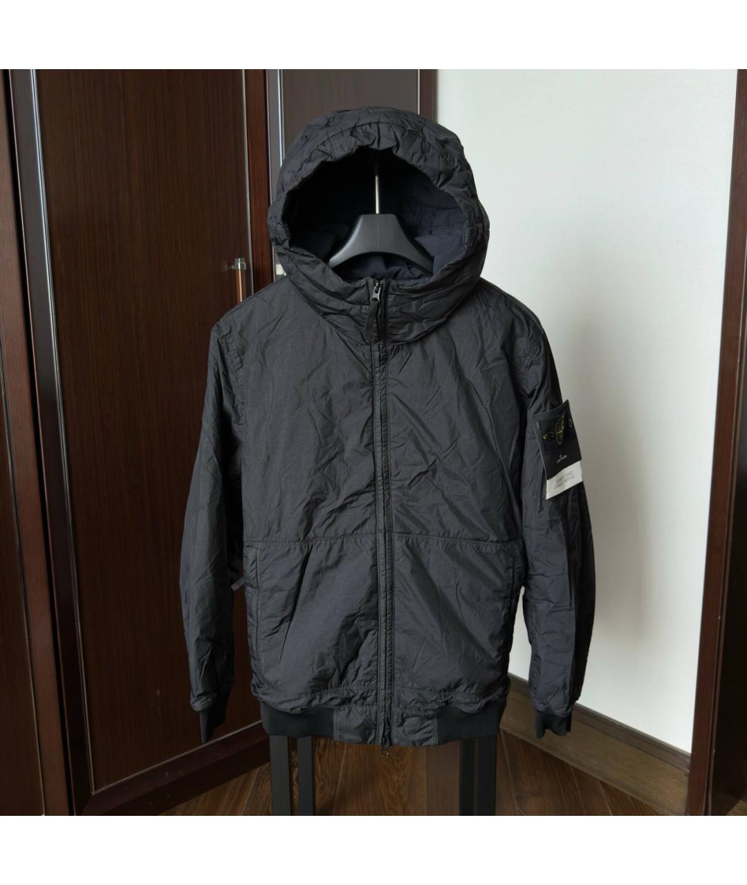 STONE ISLAND Черная полиамидовая куртка, фото 4