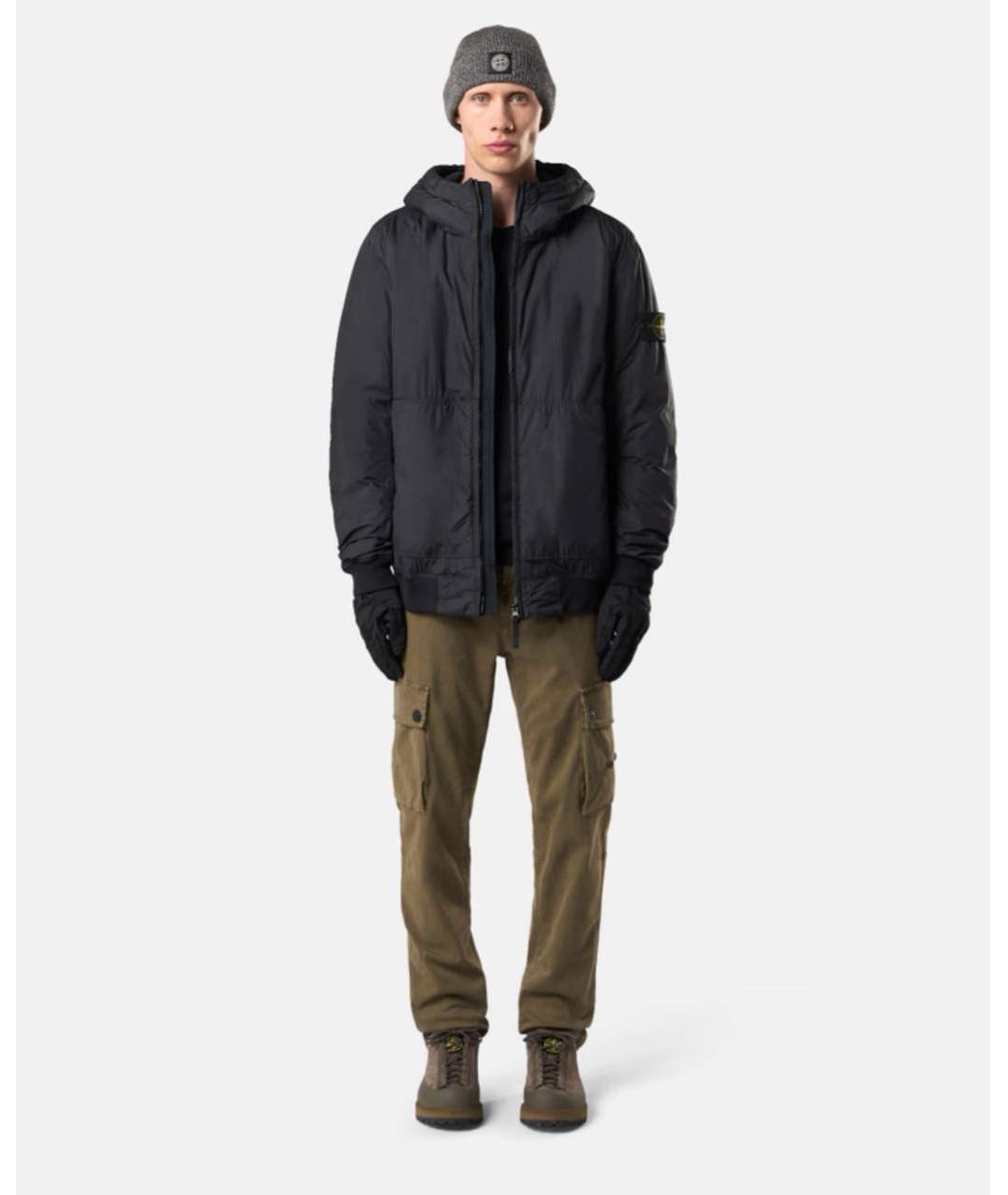 STONE ISLAND Черная полиамидовая куртка, фото 2