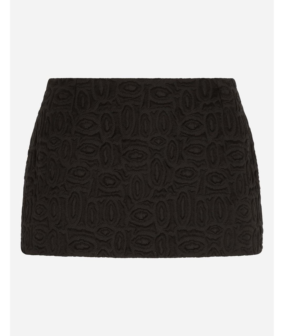 DOLCE&GABBANA Черная юбка мини, фото 7