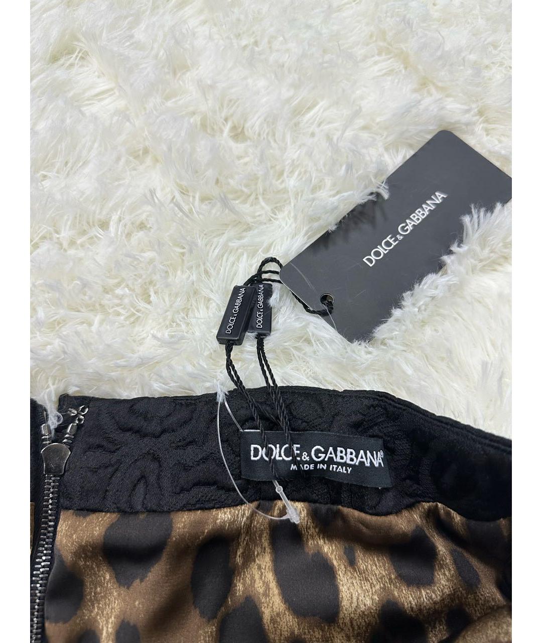 DOLCE&GABBANA Черная юбка мини, фото 5