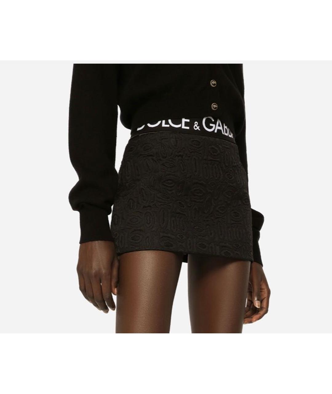 DOLCE&GABBANA Черная юбка мини, фото 2