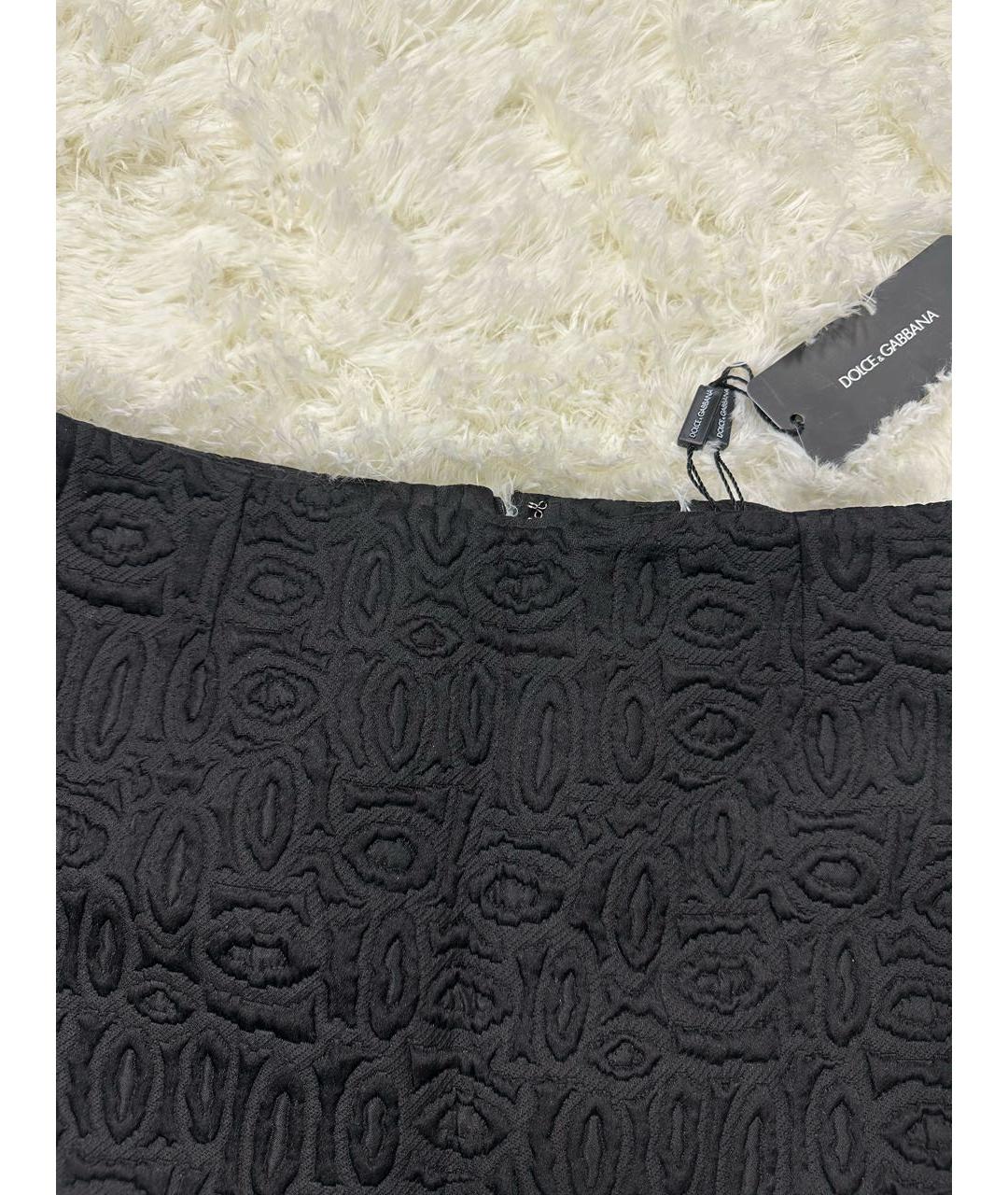 DOLCE&GABBANA Черная юбка мини, фото 4