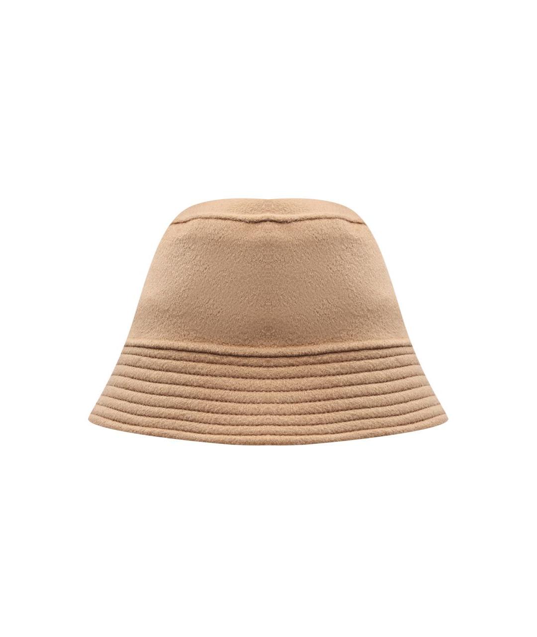 MAX MARA Коричневая шерстяная шапка, фото 1
