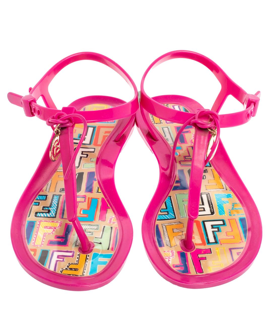FENDI Розовые сандалии, фото 3