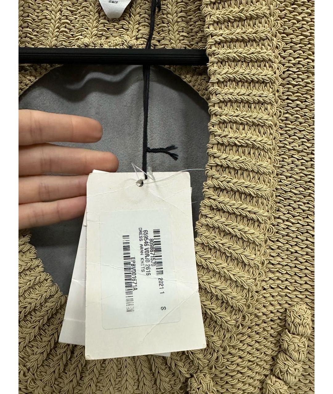 BOTTEGA VENETA Бежевое повседневное платье, фото 4