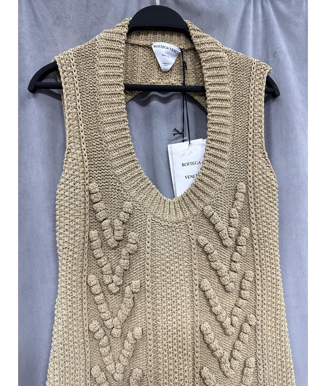 BOTTEGA VENETA Бежевое повседневное платье, фото 3