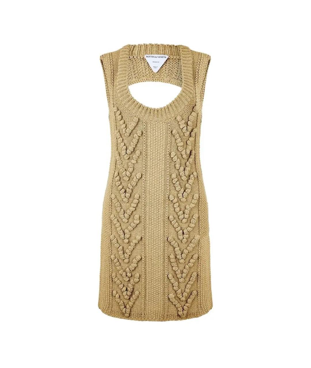 BOTTEGA VENETA Бежевое повседневное платье, фото 1