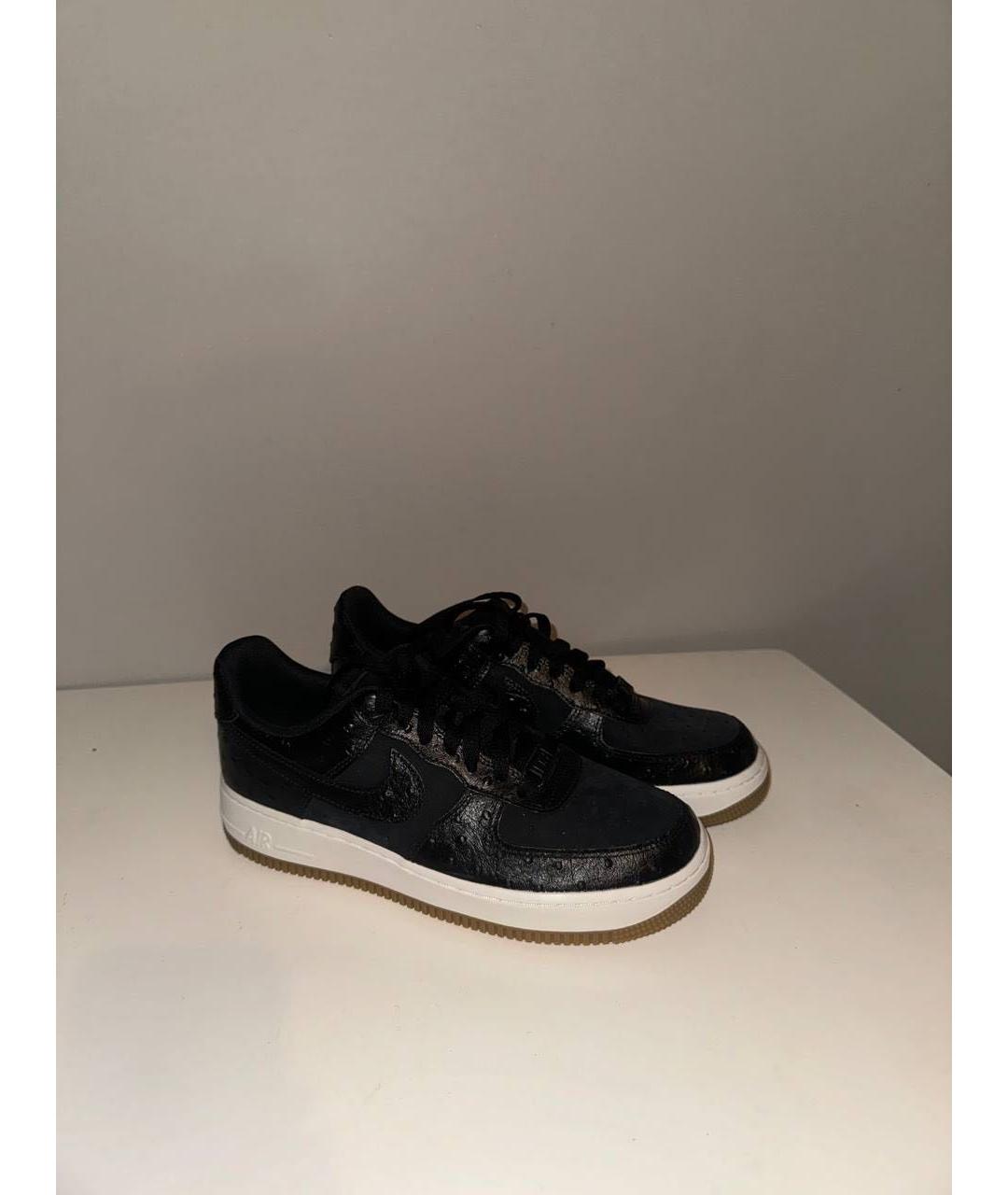 NIKE Черные кожаные кроссовки, фото 3