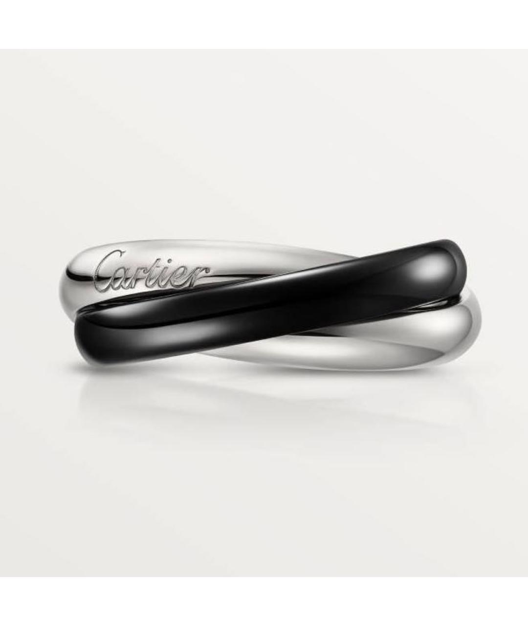 CARTIER Черное кольцо из белого золота, фото 4