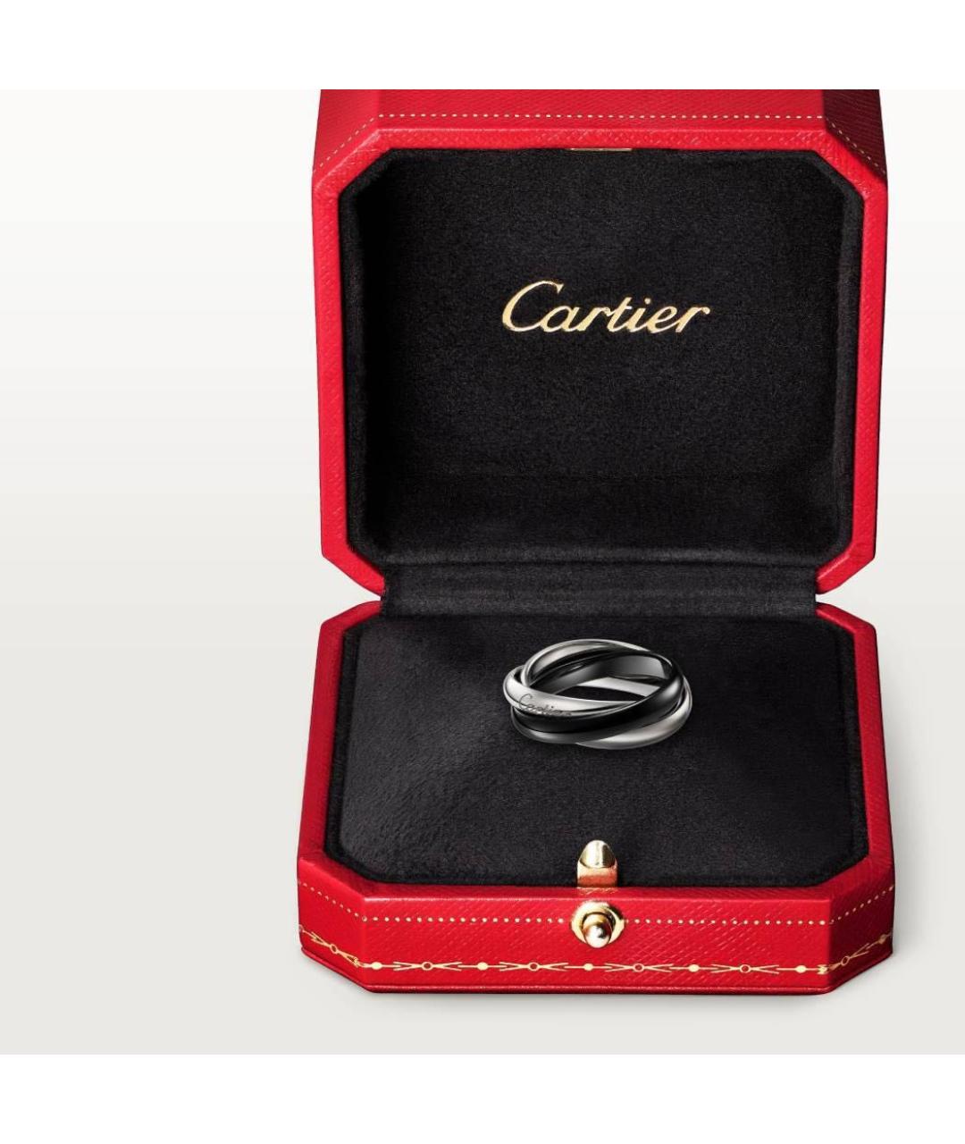 CARTIER Черное кольцо из белого золота, фото 6