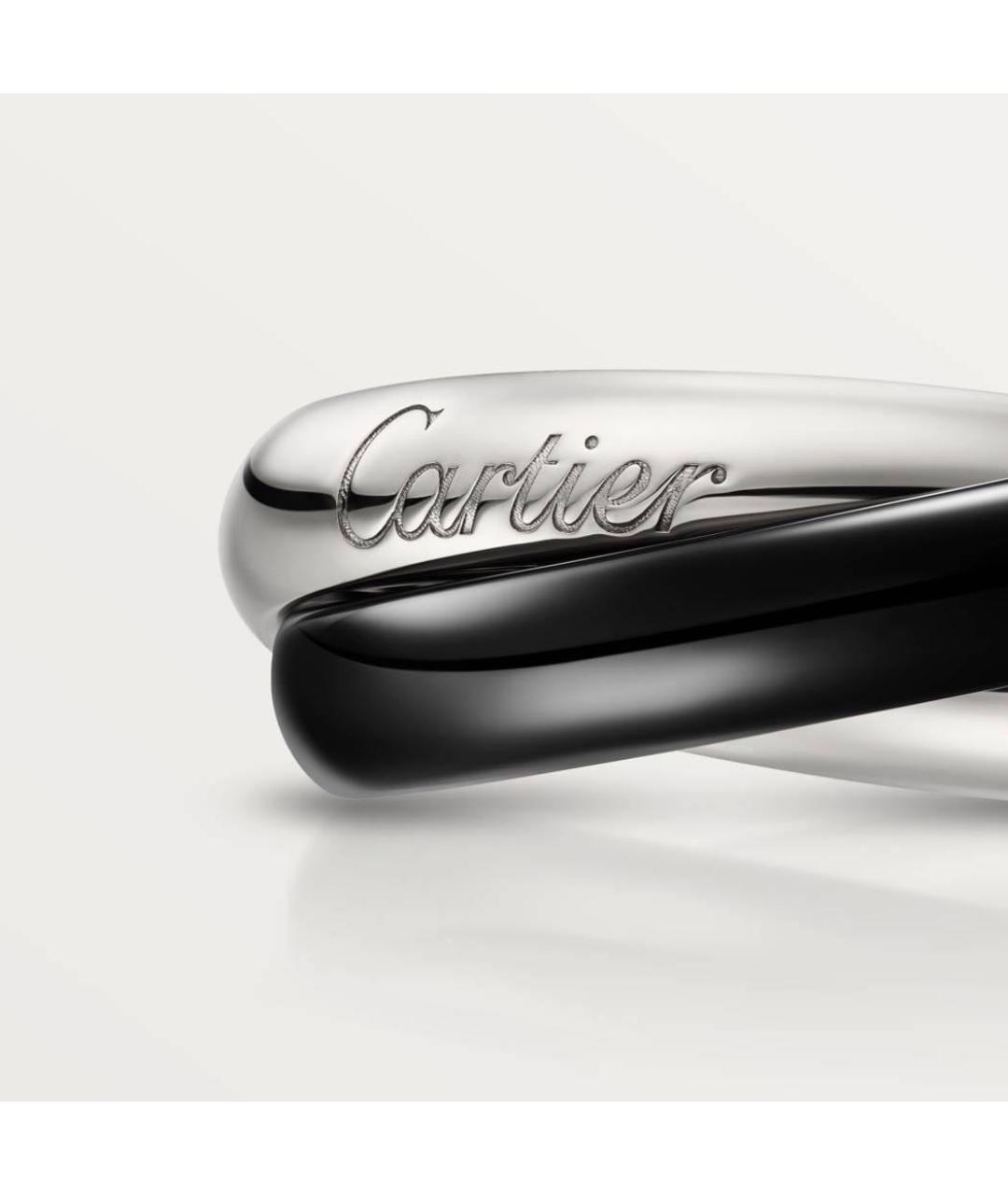 CARTIER Черное кольцо из белого золота, фото 5