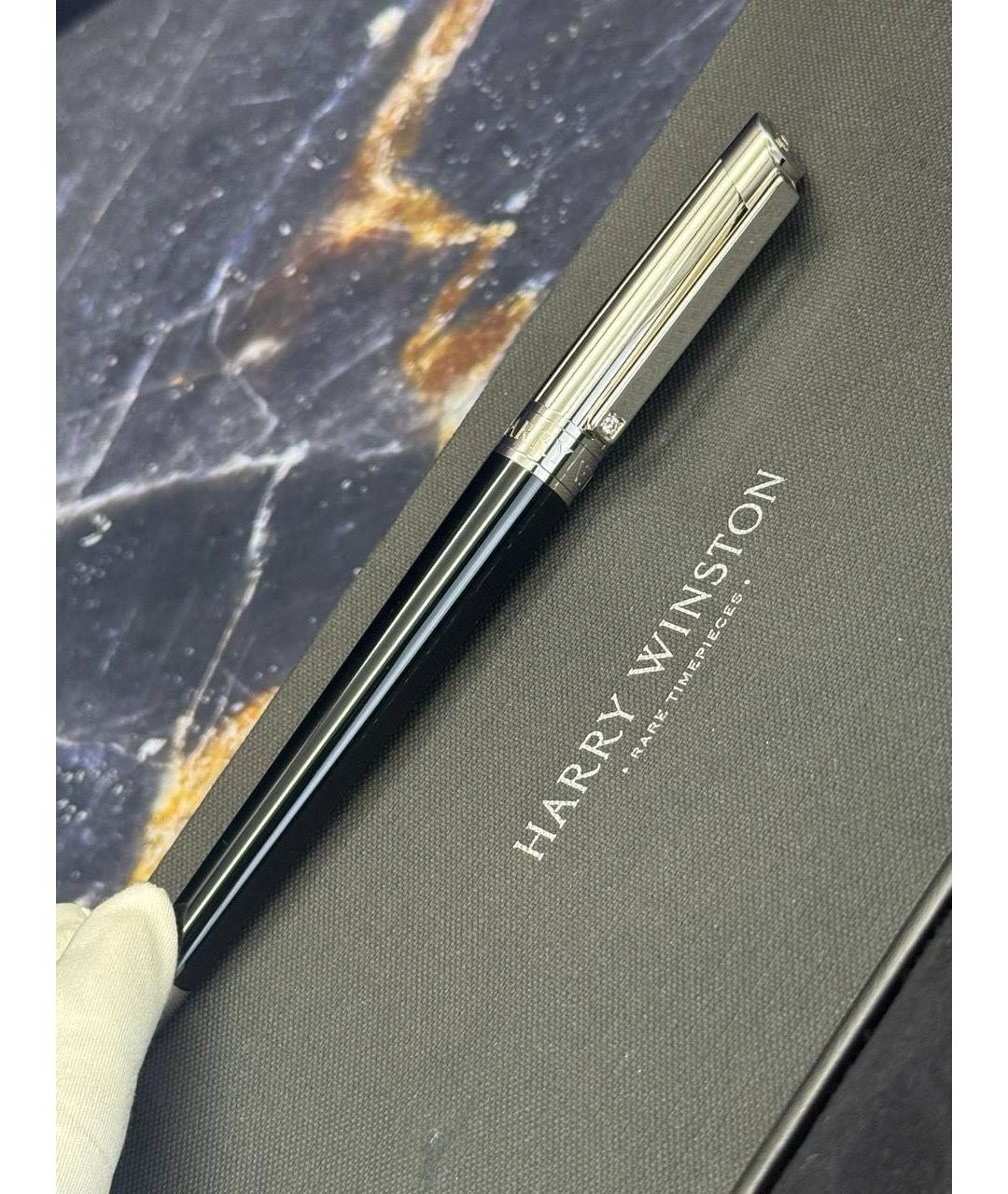 Harry Winston Черная металлическая шариковая ручка, фото 4