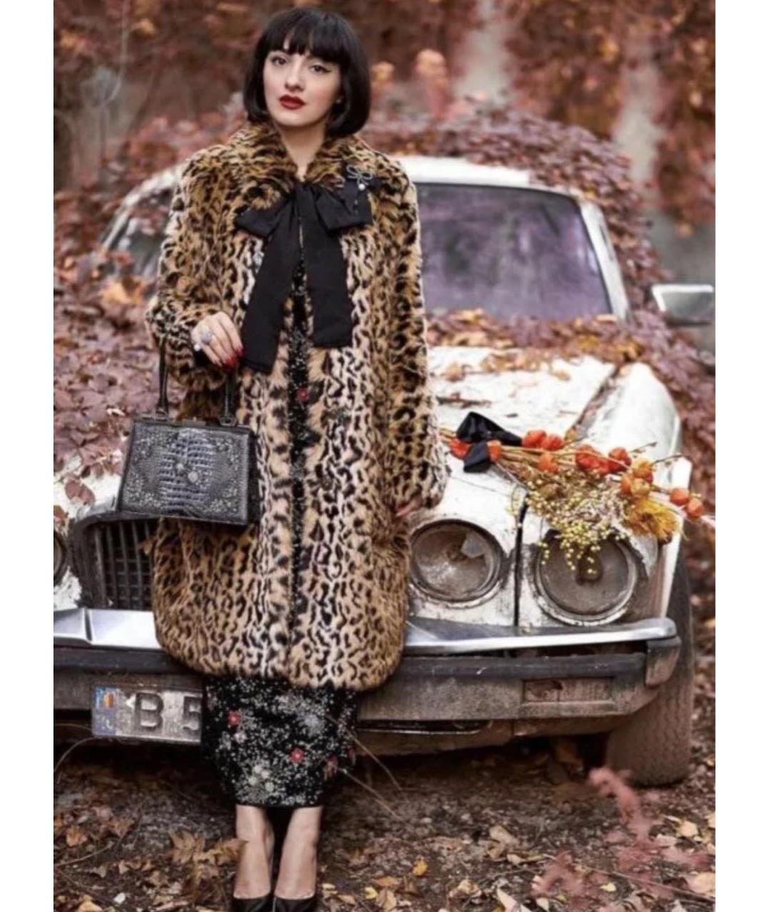 ERDEM Коричневая меховая шуба, фото 8