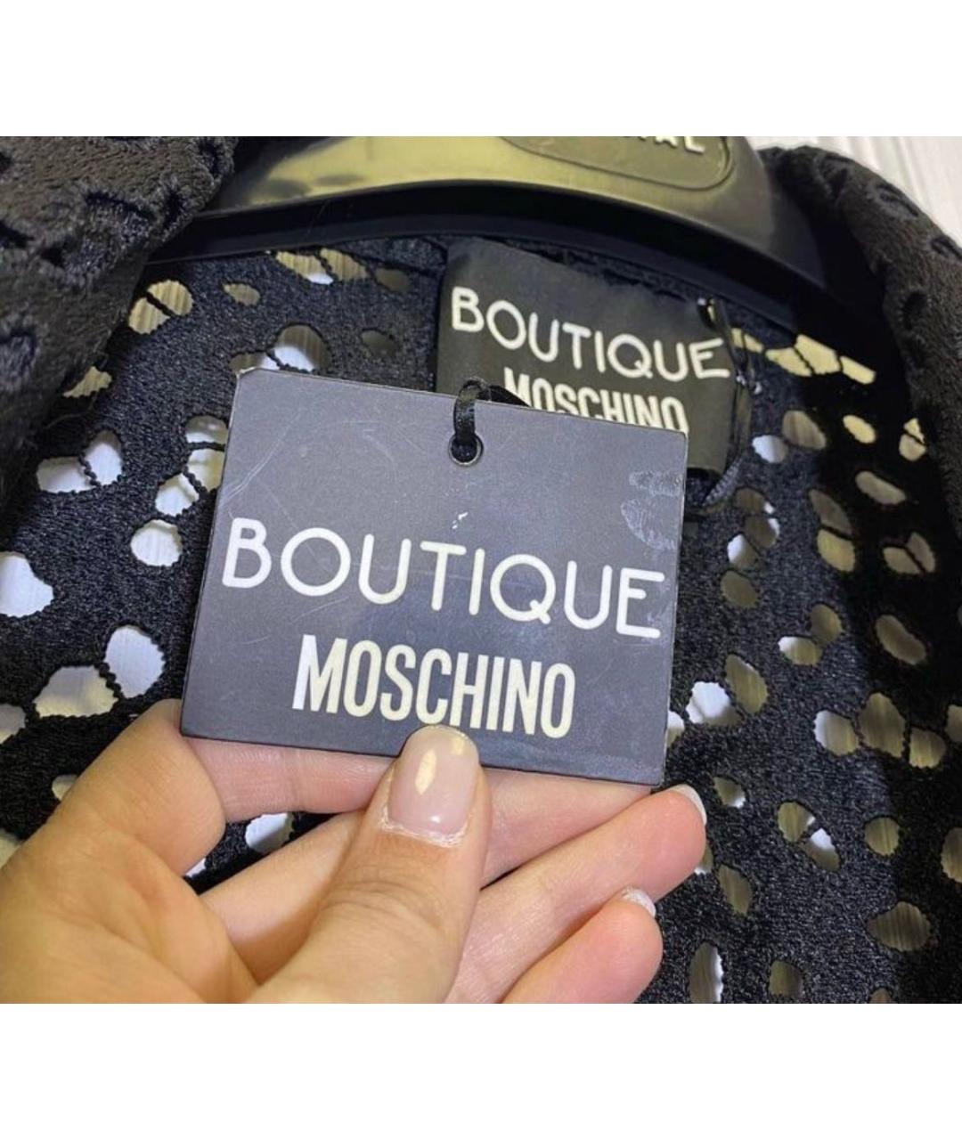 BOUTIQUE MOSCHINO Черный тренч/плащ, фото 2