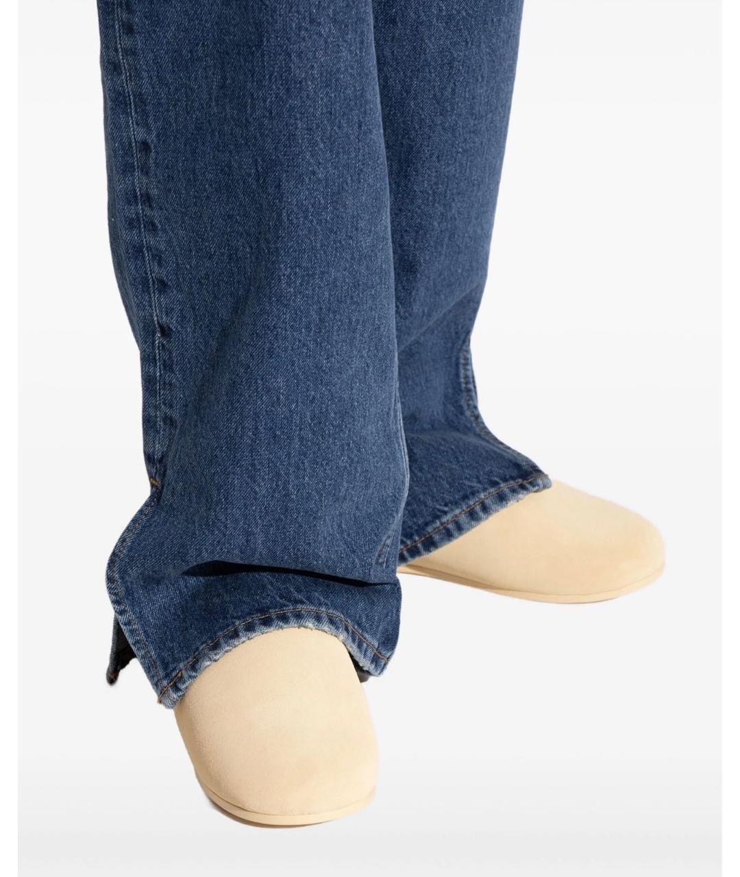 UGG AUSTRALIA Бежевые замшевые сабо, фото 4
