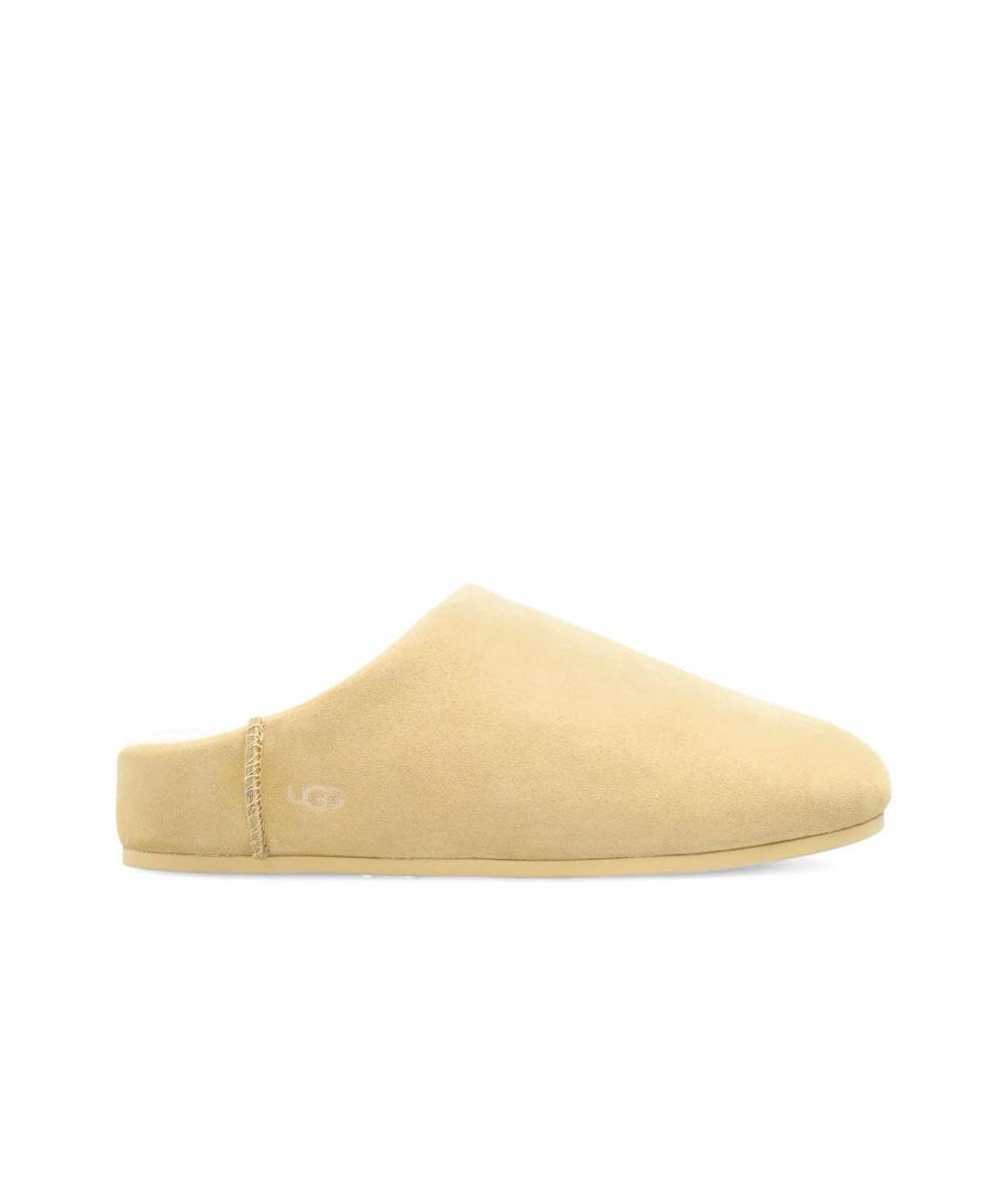 UGG AUSTRALIA Бежевые замшевые сабо, фото 1