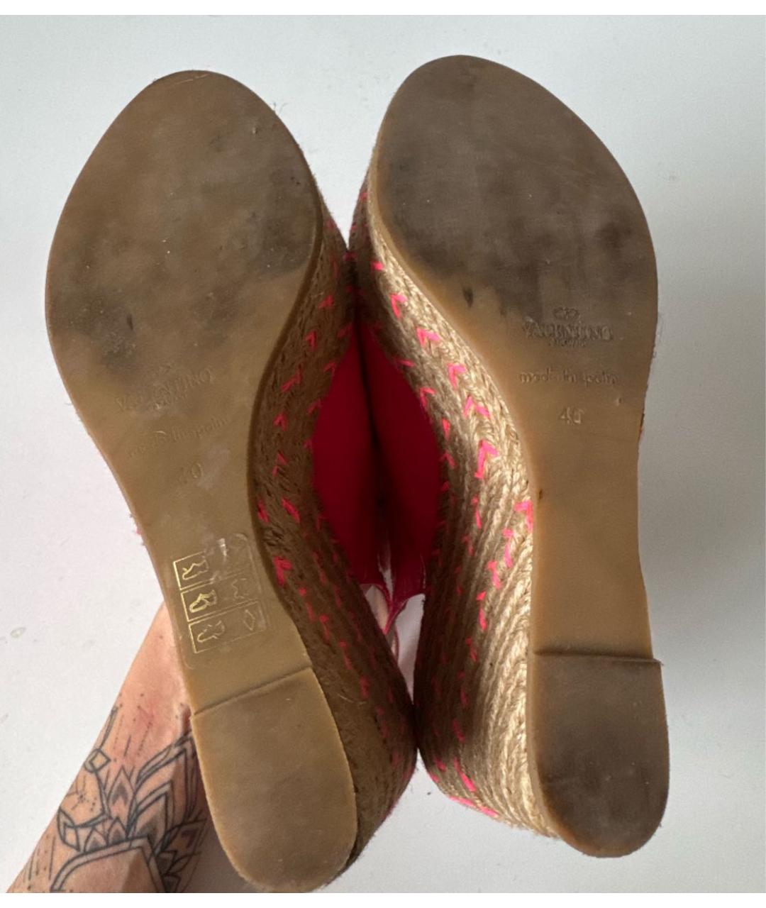 VALENTINO Фуксия босоножки из лакированной кожи, фото 8