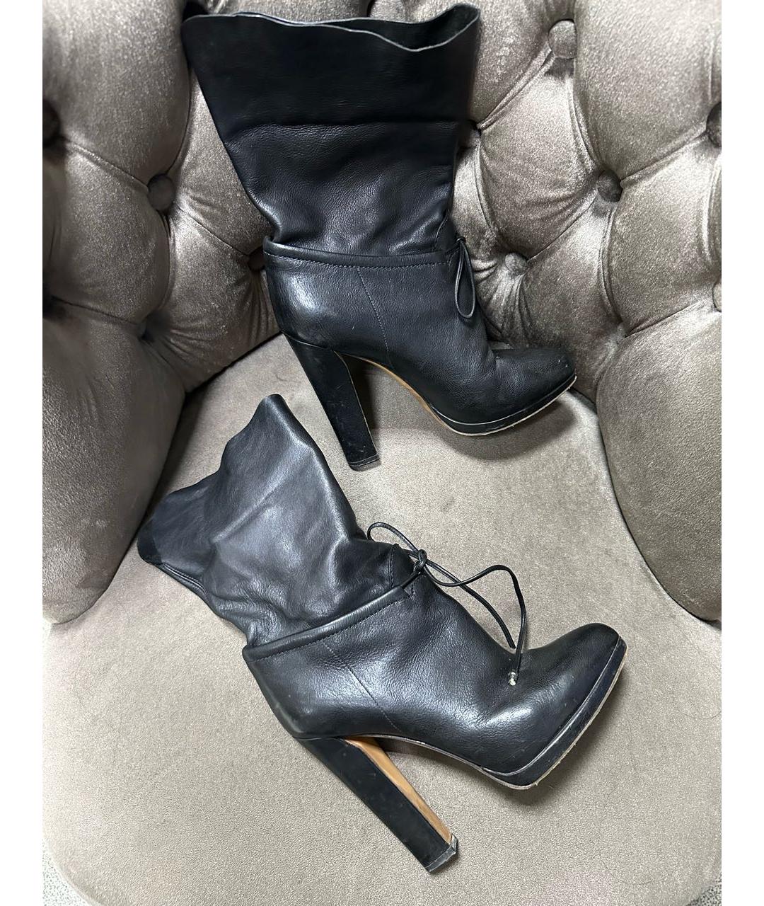 CASADEI Черные кожаные ботильоны, фото 6