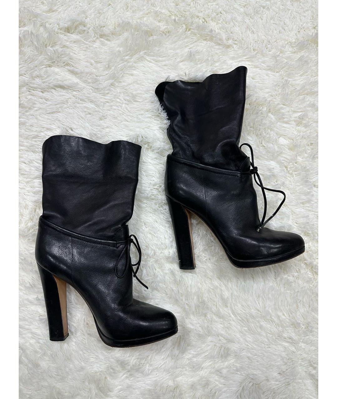CASADEI Черные кожаные ботильоны, фото 7