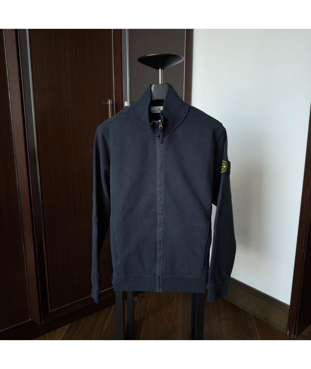 STONE ISLAND Темно-синий хлопковый кардиган, фото 6