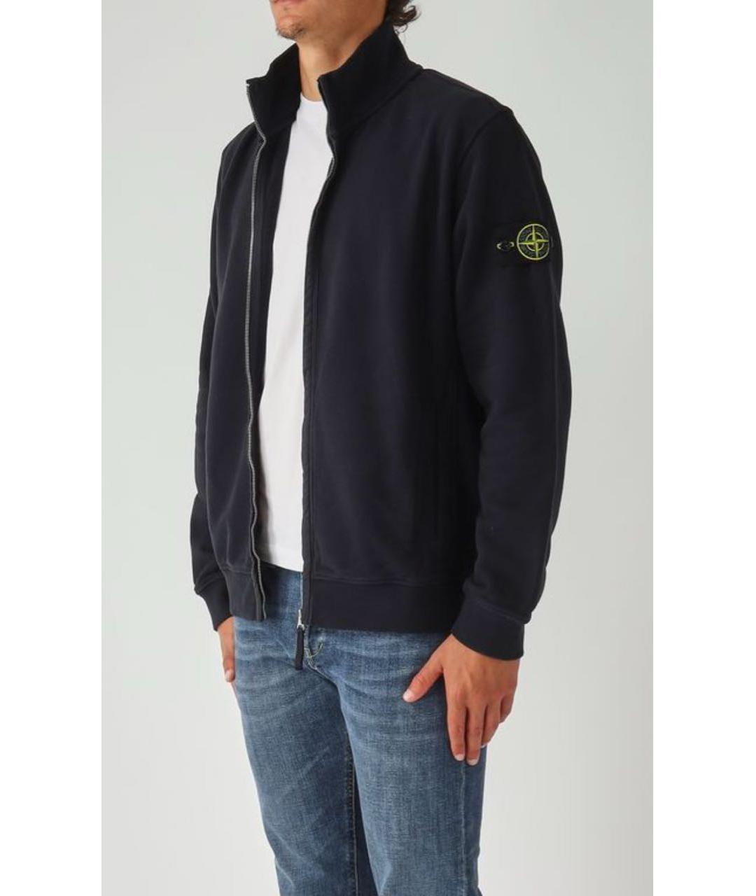 STONE ISLAND Темно-синий хлопковый кардиган, фото 5