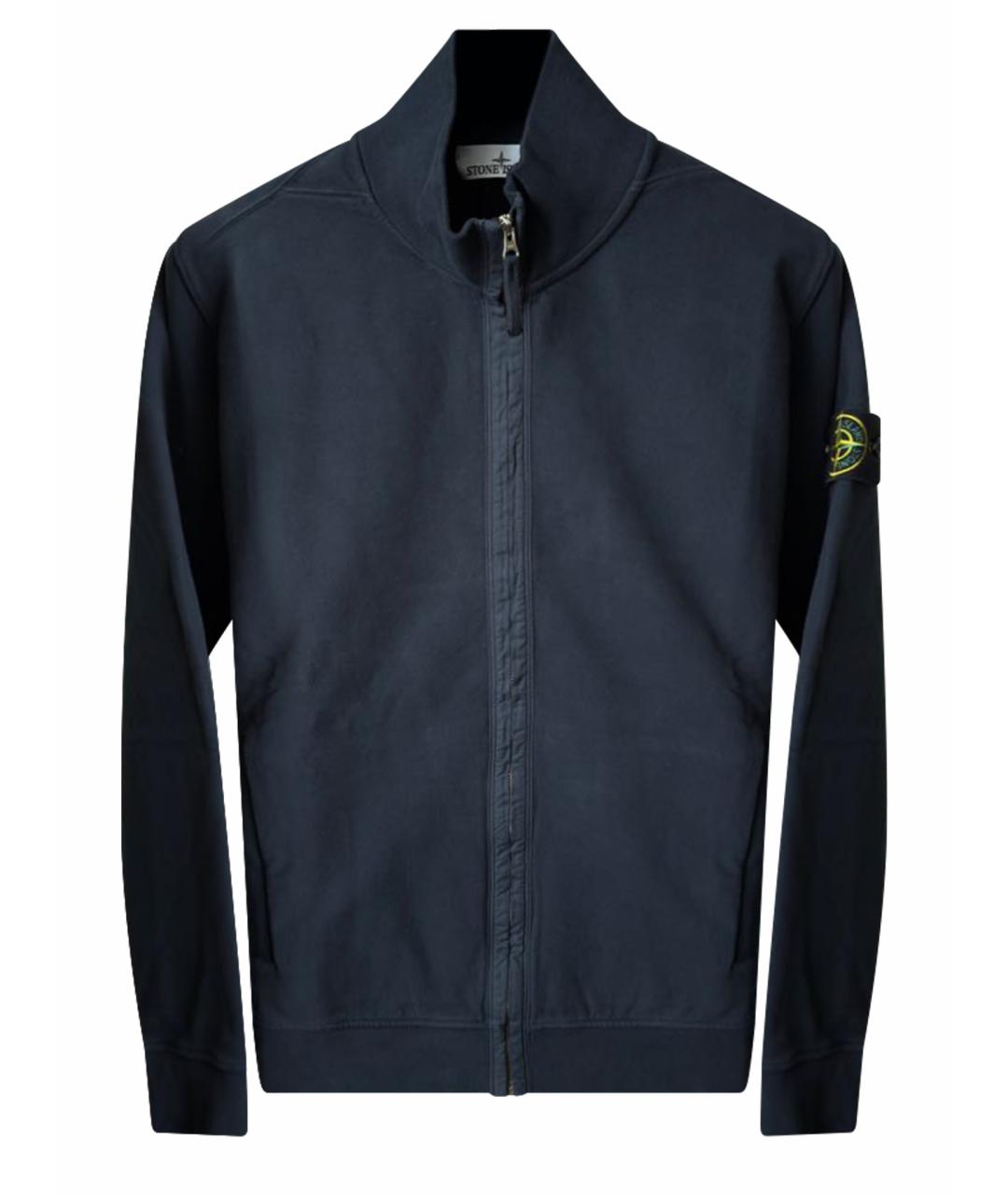 STONE ISLAND Темно-синий хлопковый кардиган, фото 1