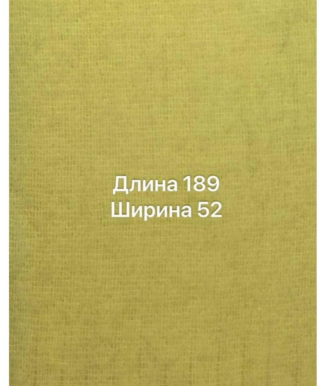 MAX MARA Желтый шерстяной шарф, фото 2