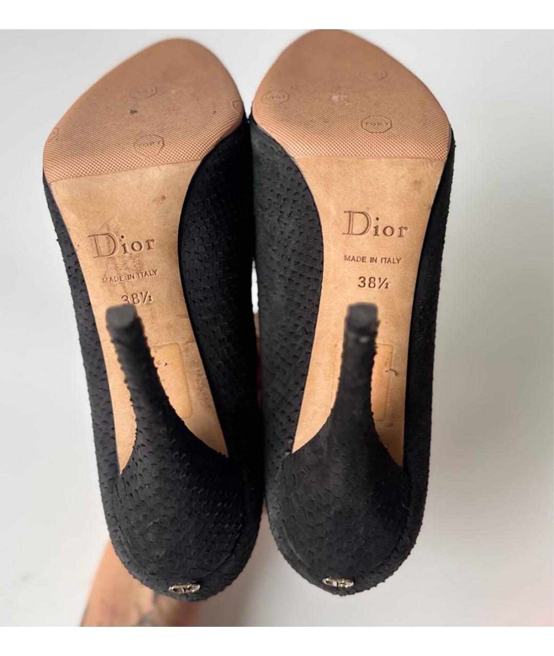 CHRISTIAN DIOR Черные кожаные туфли, фото 5