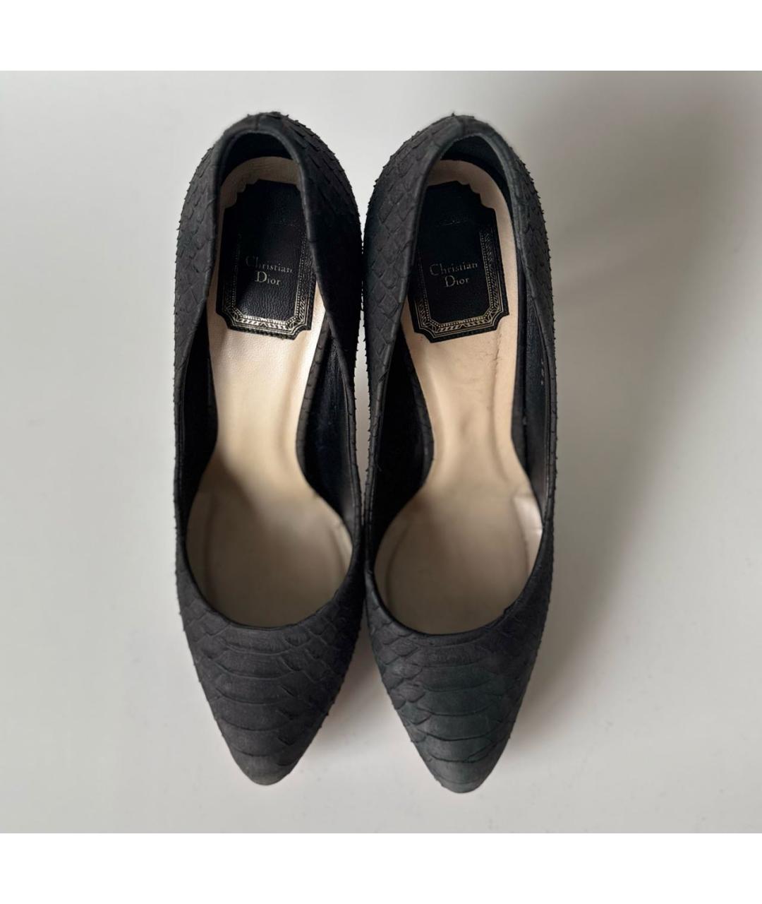 CHRISTIAN DIOR Черные кожаные туфли, фото 3