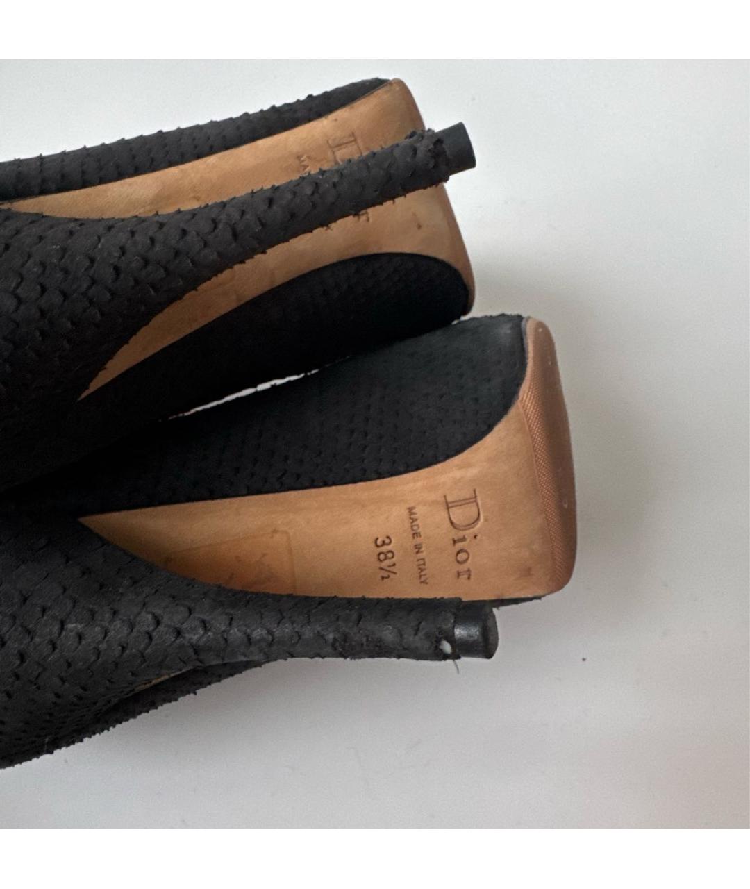 CHRISTIAN DIOR Черные кожаные туфли, фото 7