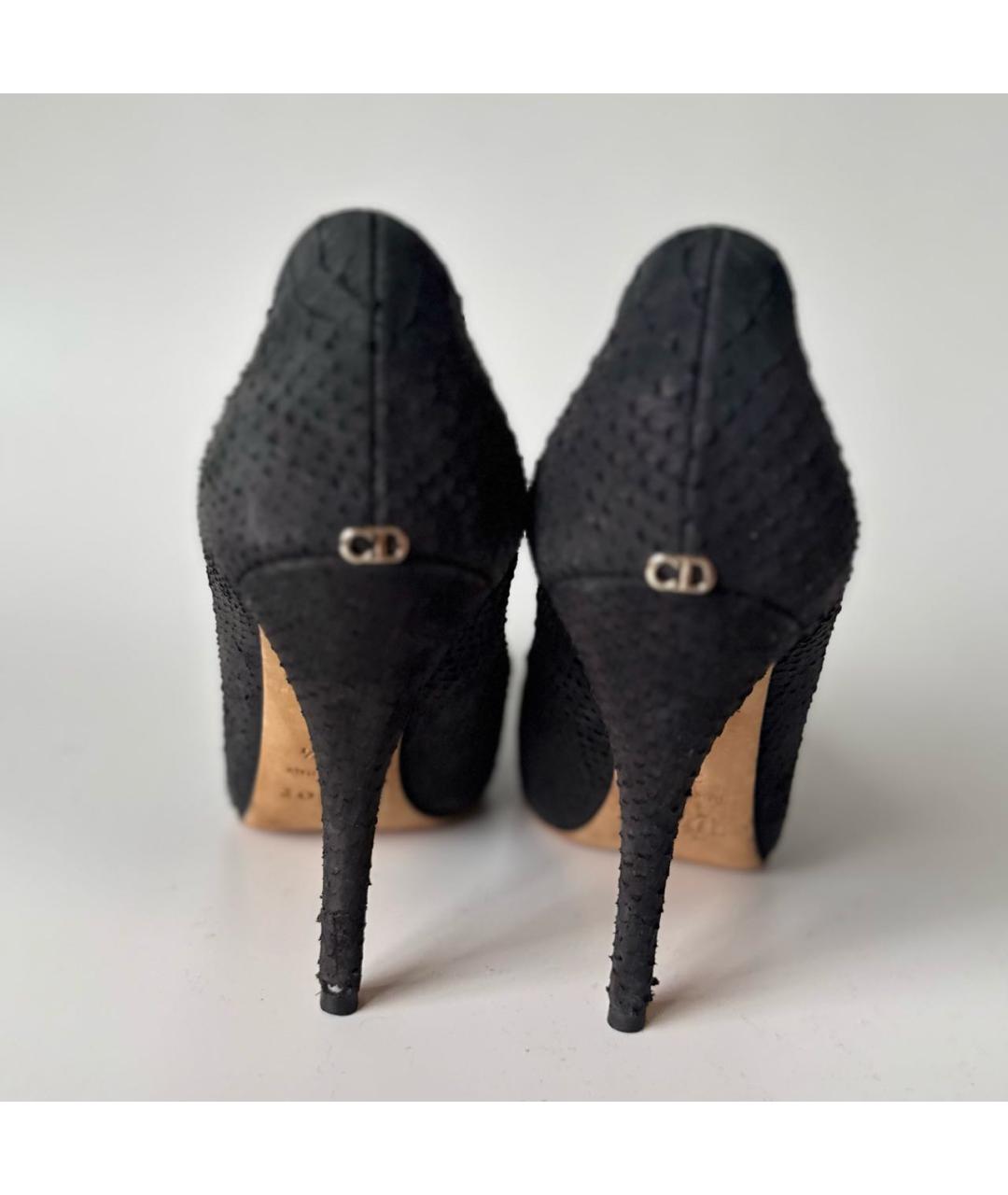 CHRISTIAN DIOR Черные кожаные туфли, фото 4
