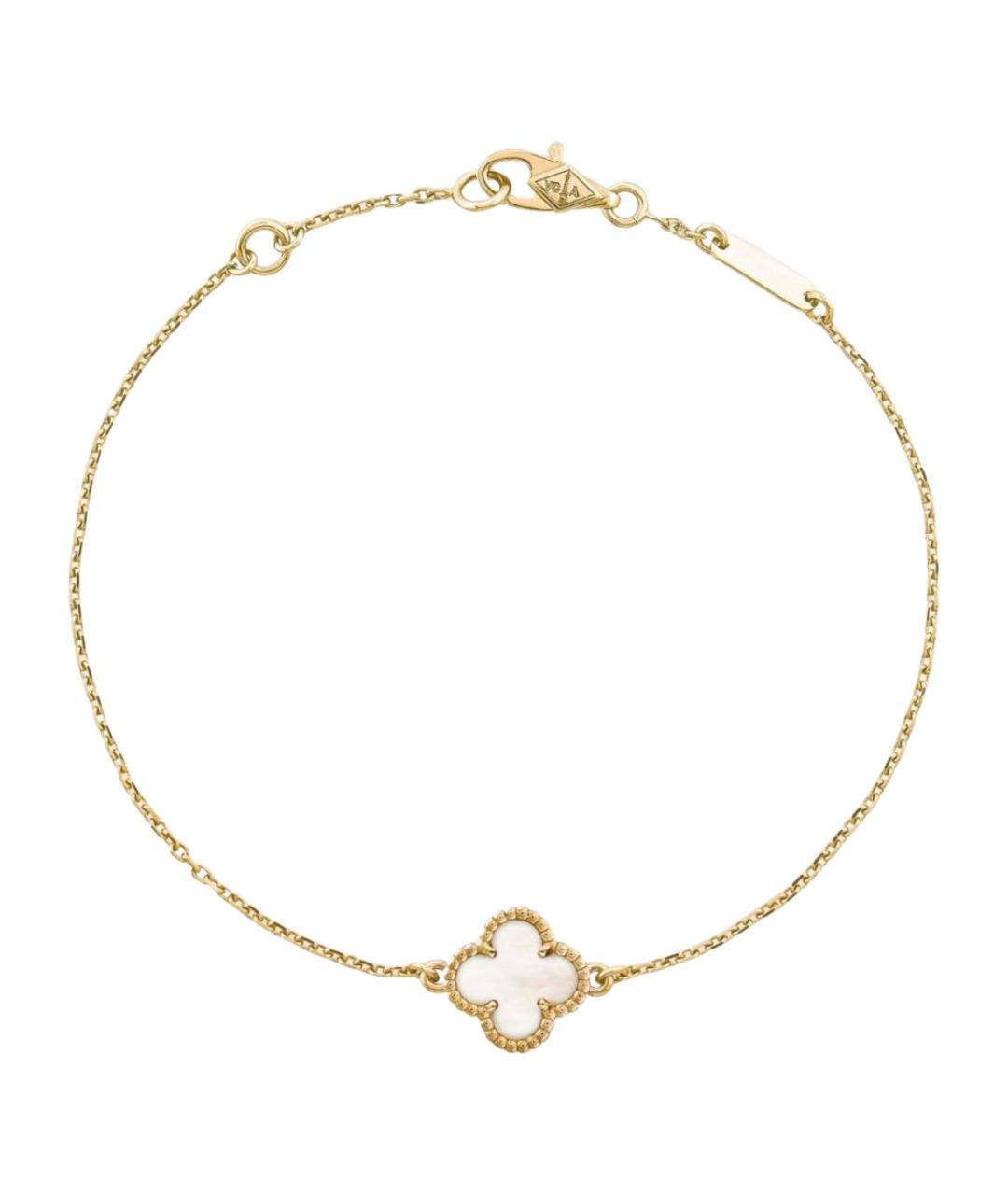 VAN CLEEF & ARPELS Белый браслет из желтого золота, фото 1