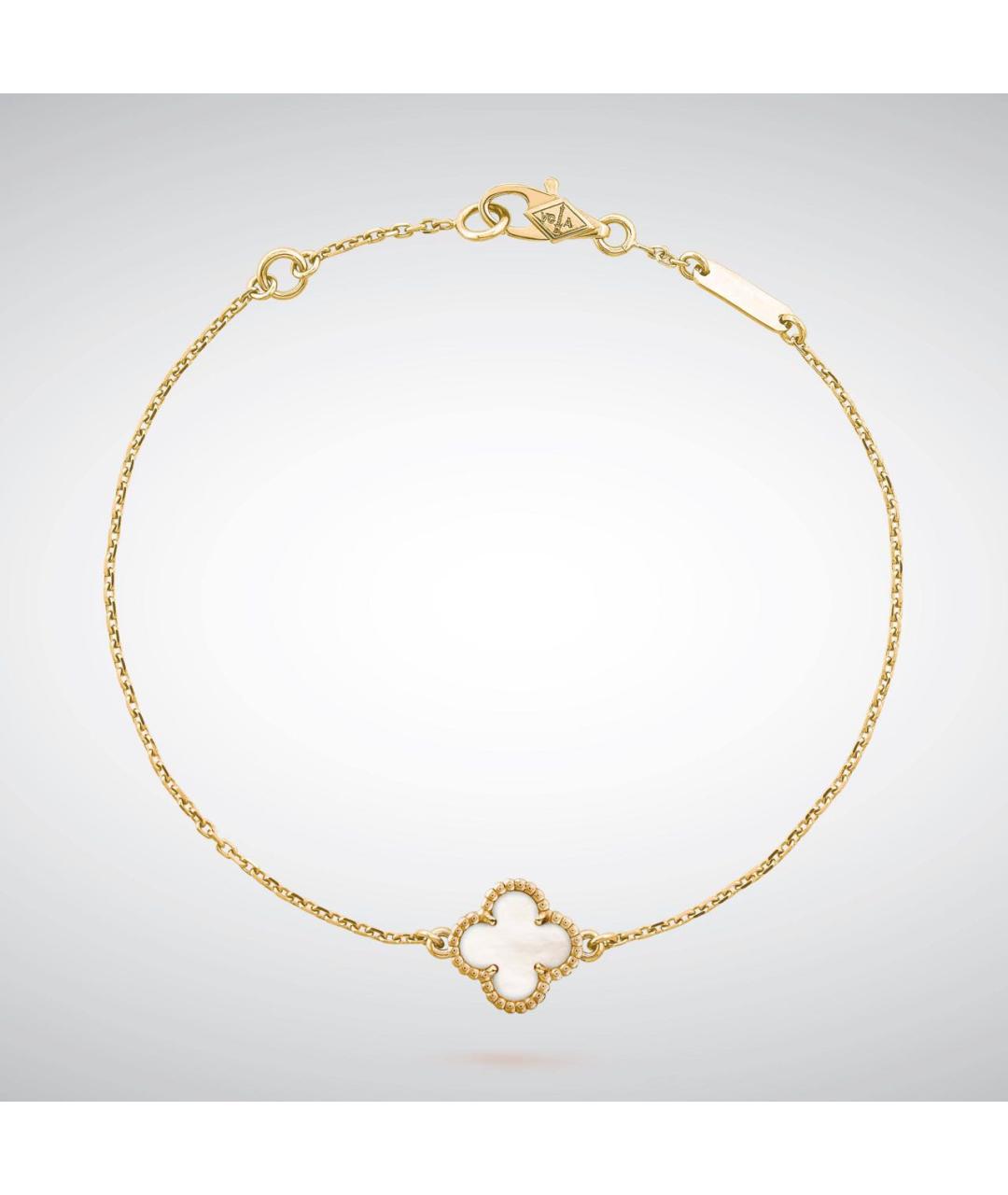 VAN CLEEF & ARPELS Белый браслет из желтого золота, фото 5