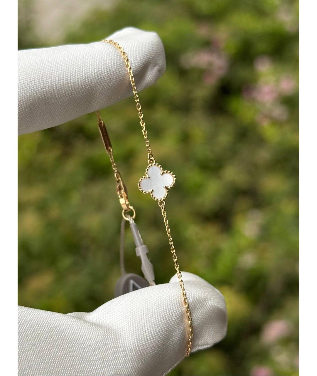 VAN CLEEF & ARPELS Белый браслет из желтого золота, фото 2