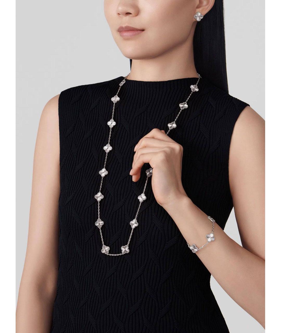 VAN CLEEF & ARPELS Серебрянный браслет из белого золота, фото 4