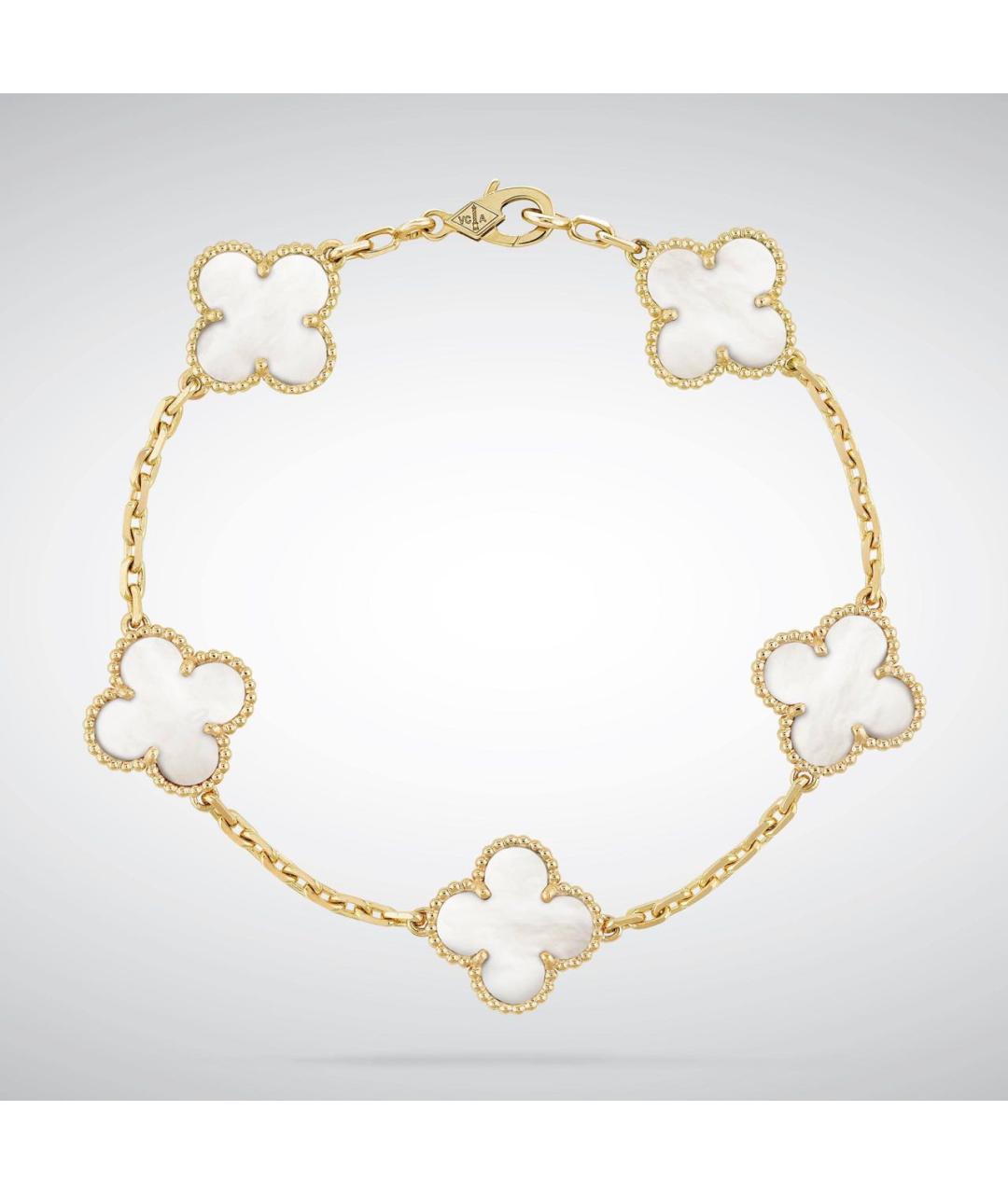 VAN CLEEF & ARPELS Белый браслет из желтого золота, фото 6