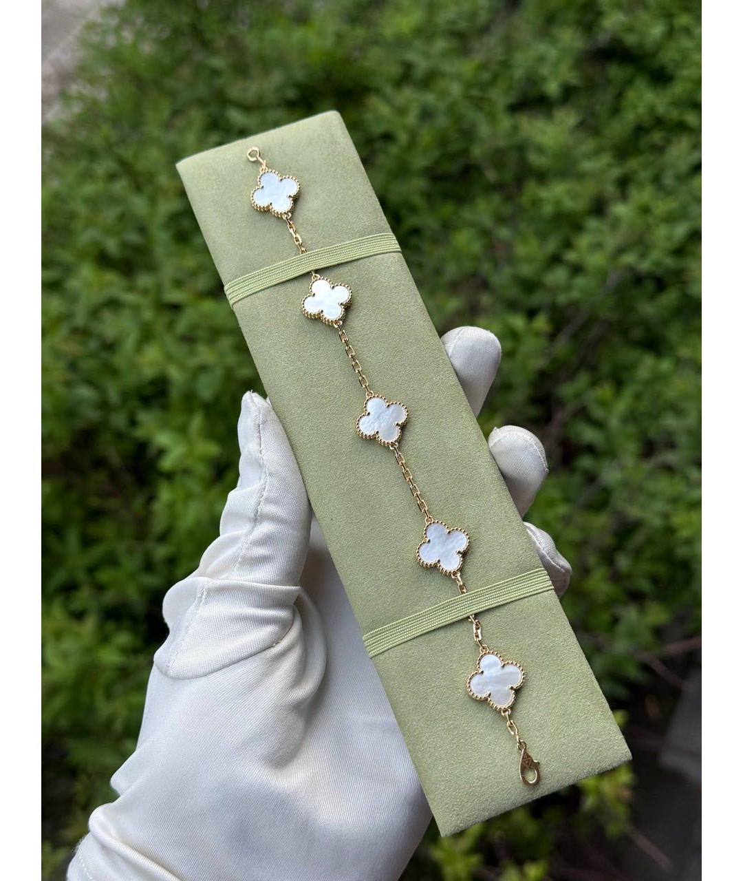 VAN CLEEF & ARPELS Белый браслет из желтого золота, фото 2