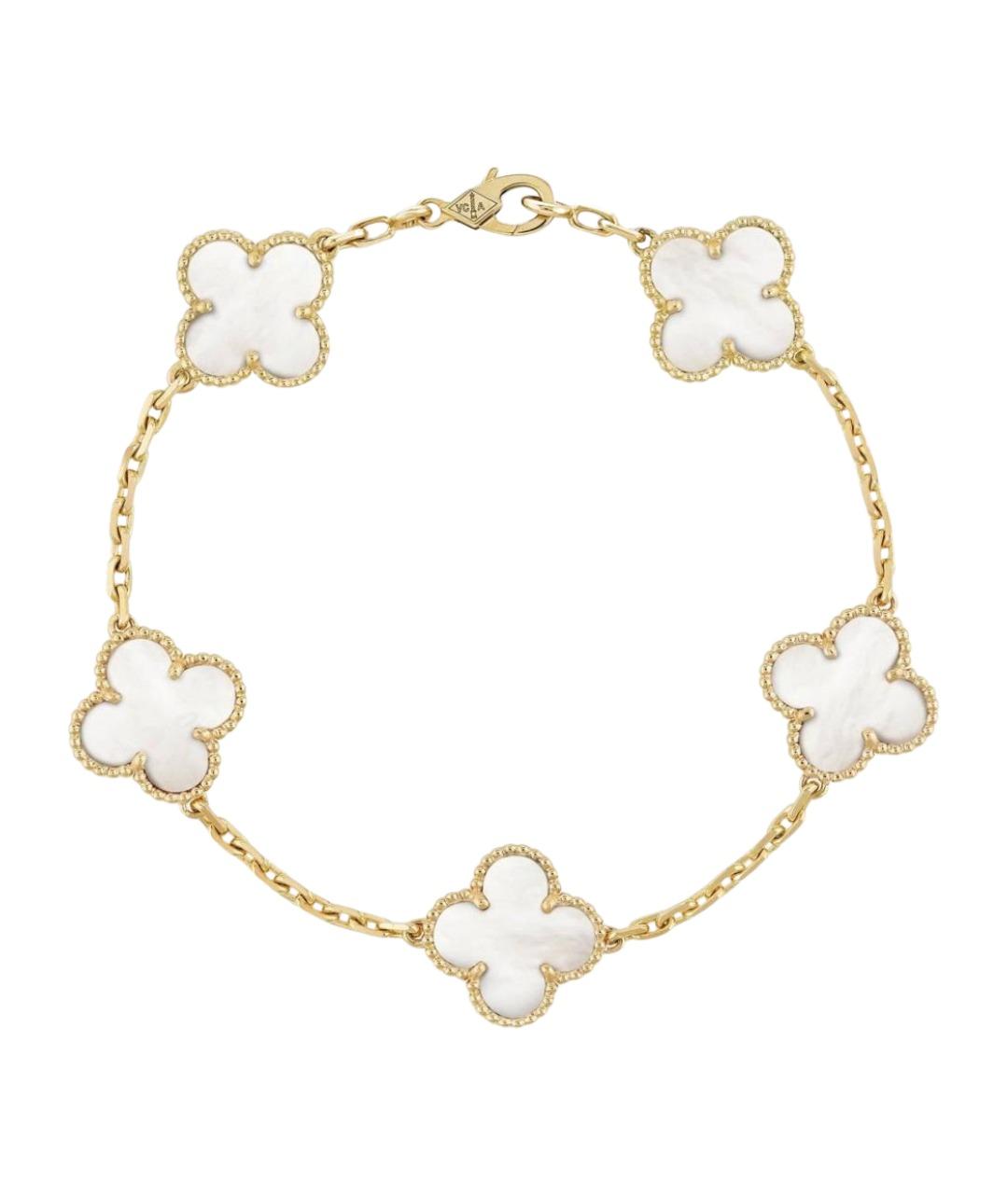 VAN CLEEF & ARPELS Белый браслет из желтого золота, фото 1