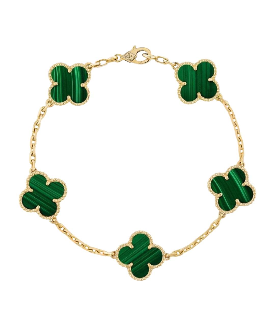 VAN CLEEF & ARPELS Зеленый браслет из желтого золота, фото 1