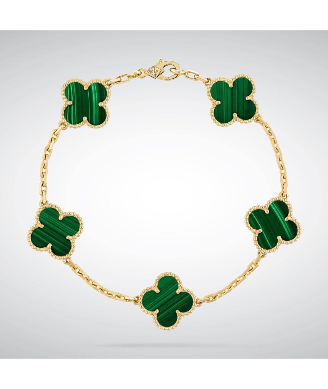 VAN CLEEF & ARPELS Зеленый браслет из желтого золота, фото 5