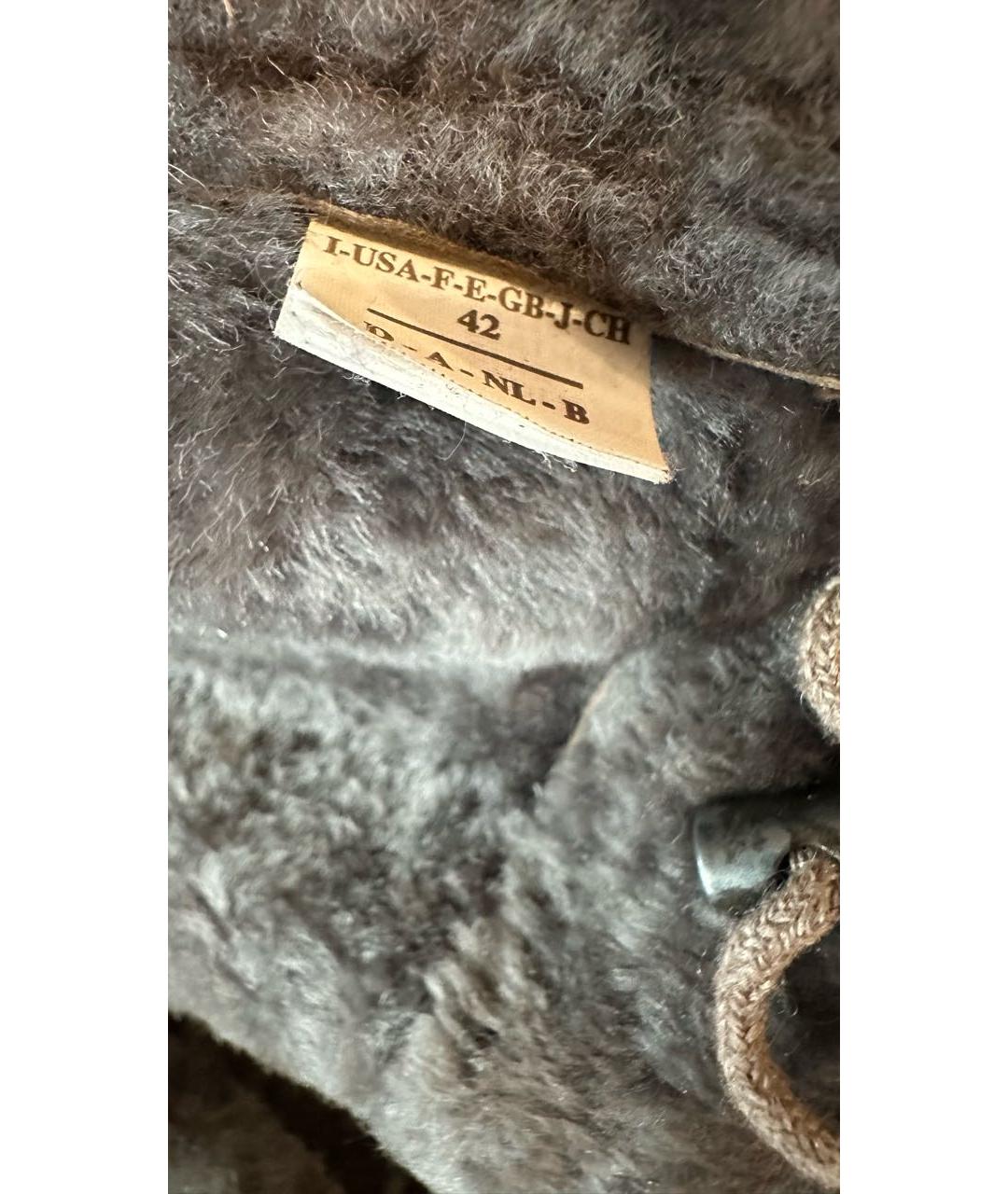 BRUNELLO CUCINELLI Хаки кожаная дубленка, фото 5