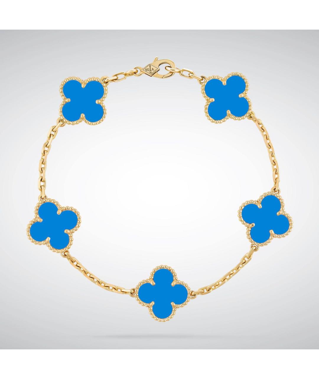 VAN CLEEF & ARPELS Синий браслет из желтого золота, фото 3