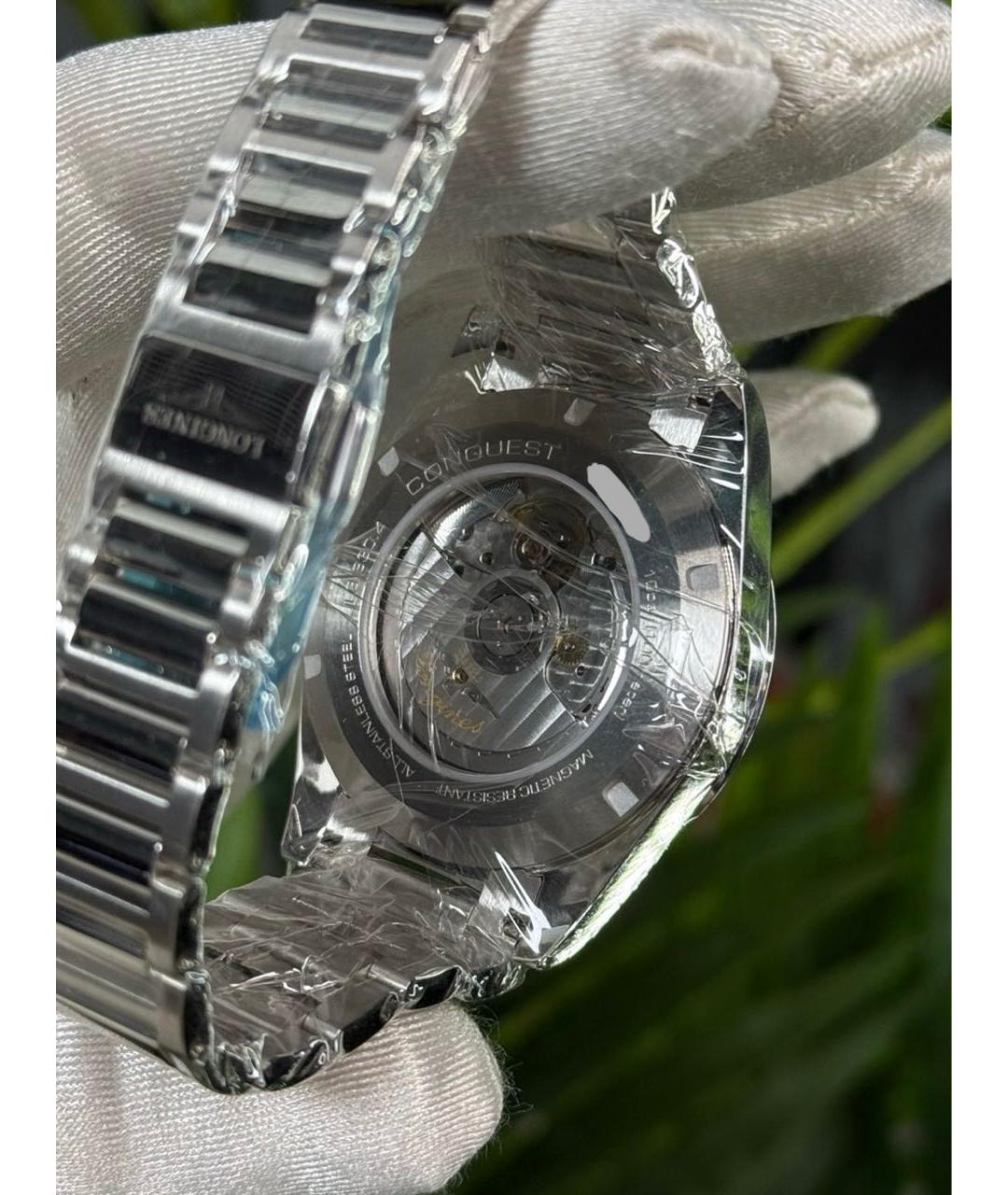 LONGINES Синие стальные часы, фото 4