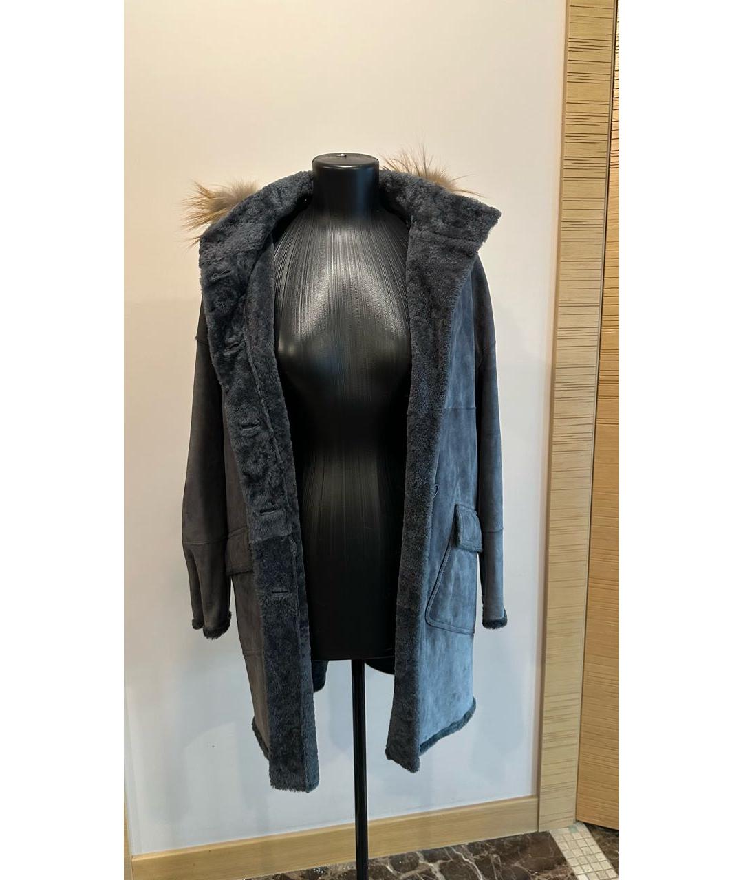 BRUNELLO CUCINELLI Антрацитовая дубленка, фото 4