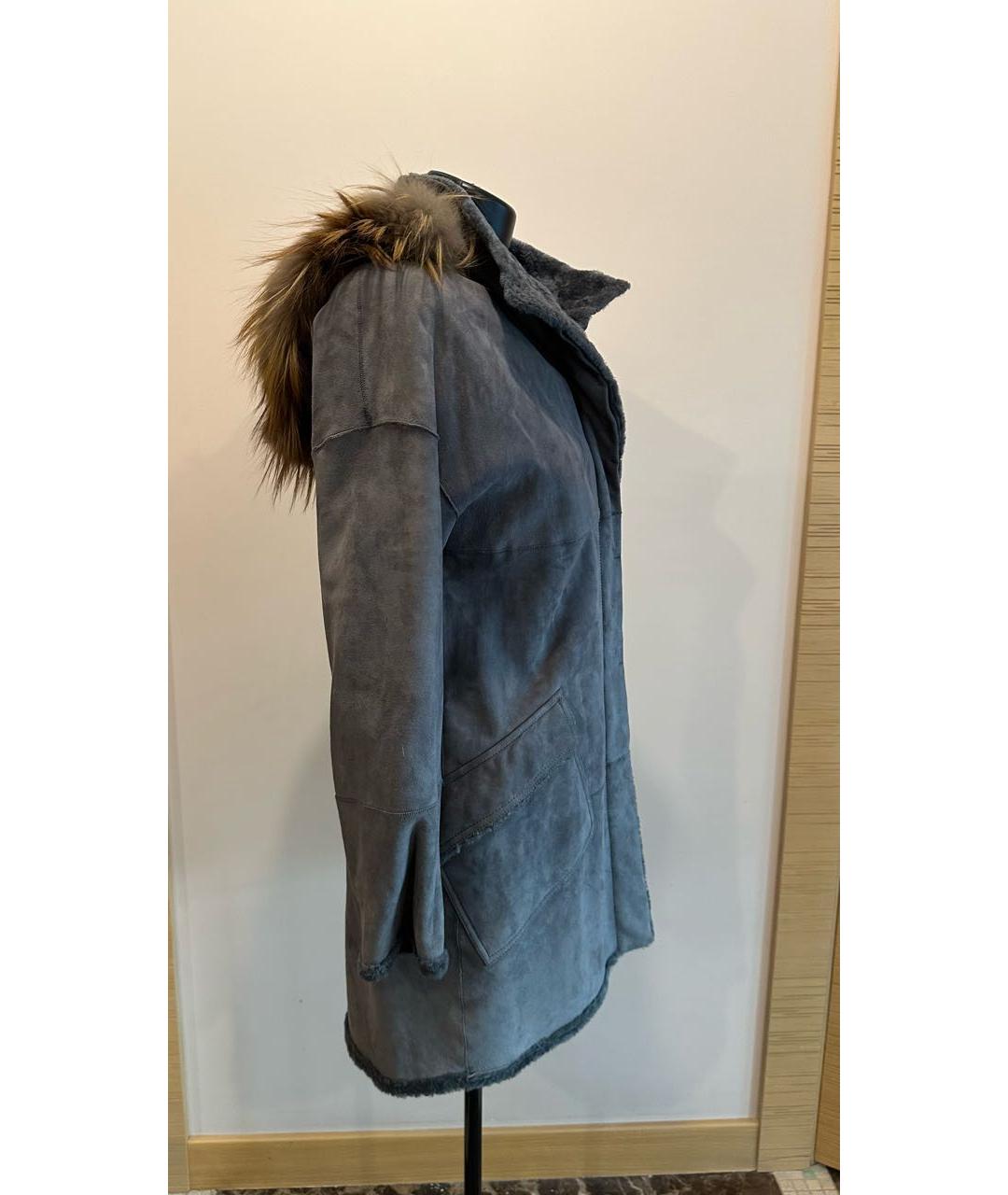 BRUNELLO CUCINELLI Антрацитовая дубленка, фото 3