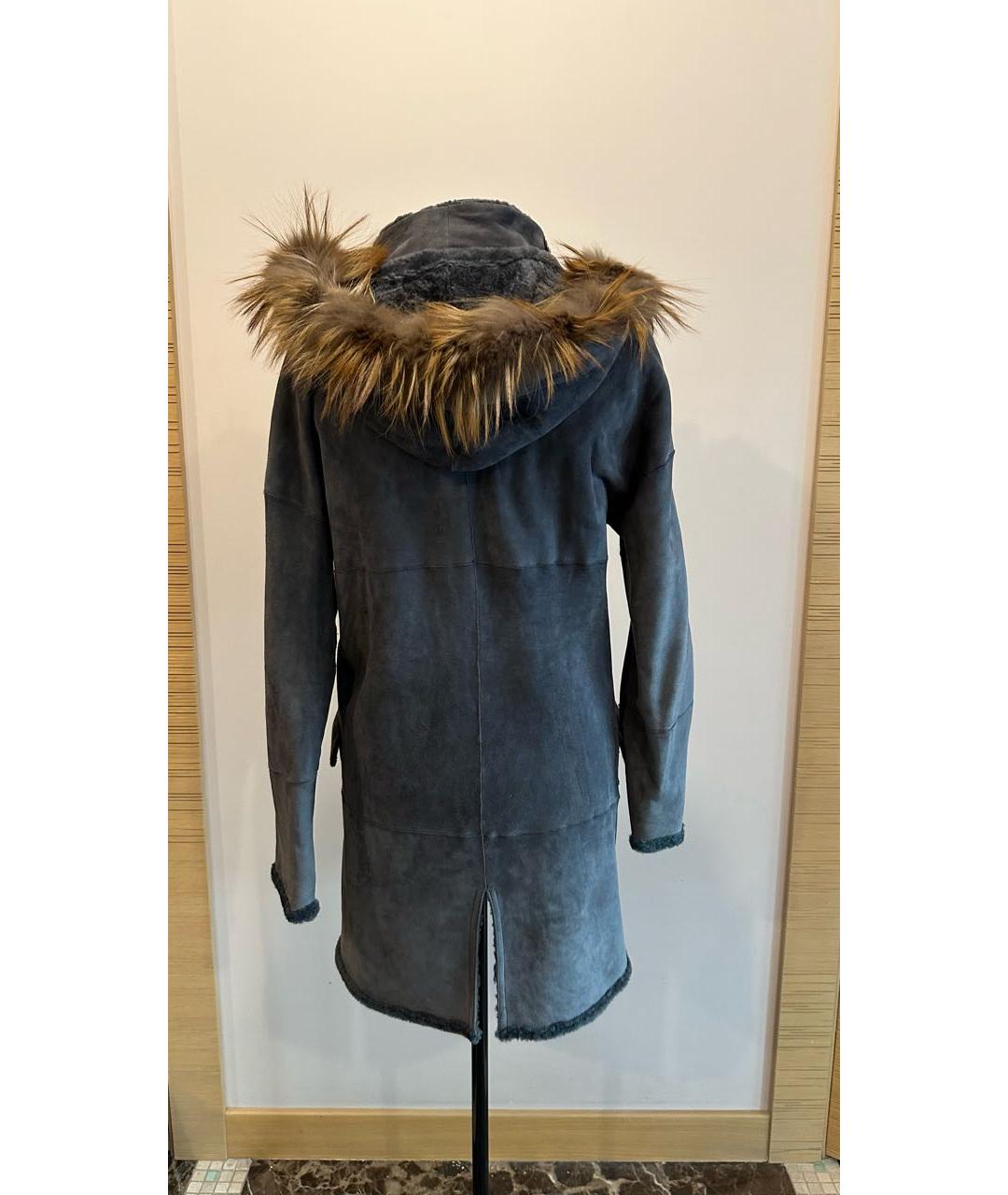 BRUNELLO CUCINELLI Антрацитовая дубленка, фото 2