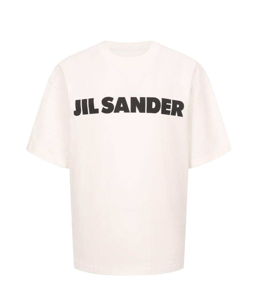JIL SANDER Белая хлопковая футболка, фото 1