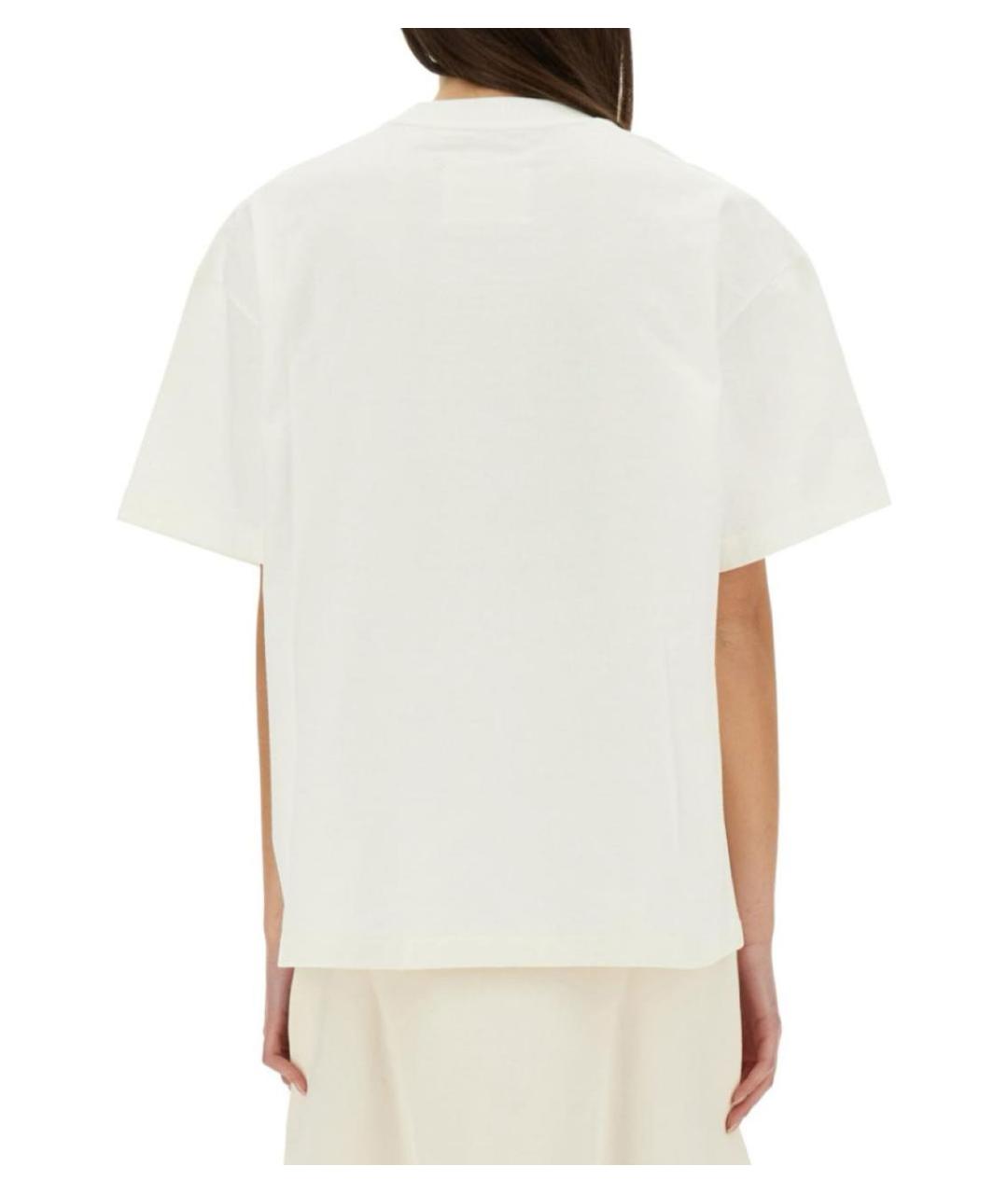 JIL SANDER Белая хлопковая футболка, фото 2